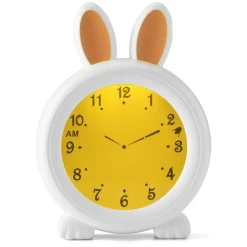 Alecto BC100BUNNY - Slaaptrainer, nachtlampje en wekker, konijn