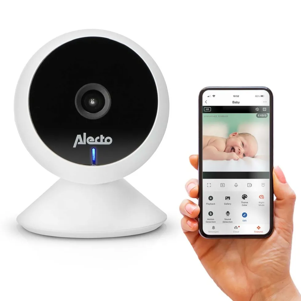 Alecto SMARTBABY5 - Wifi babyfoon met camera - Wit