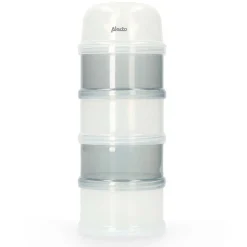 Alecto BF-4 - Melkpoedertoren, 4 grote stapelbare bakjes , verdeeltuit, wit/grijs