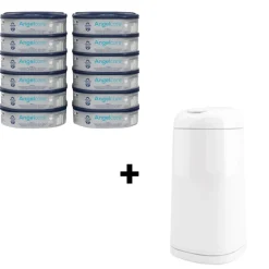 Angelcare Dress Up 12-pack Navulcassette incl. Witte Luieremmer