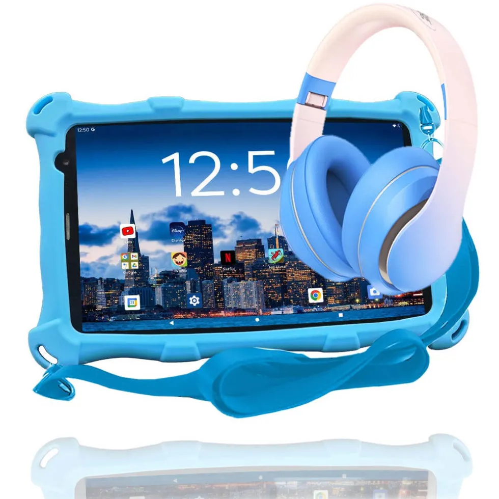 AngelTech Kinderpakket PRO MAX - Kindertablet + Kinderkoptelefoon