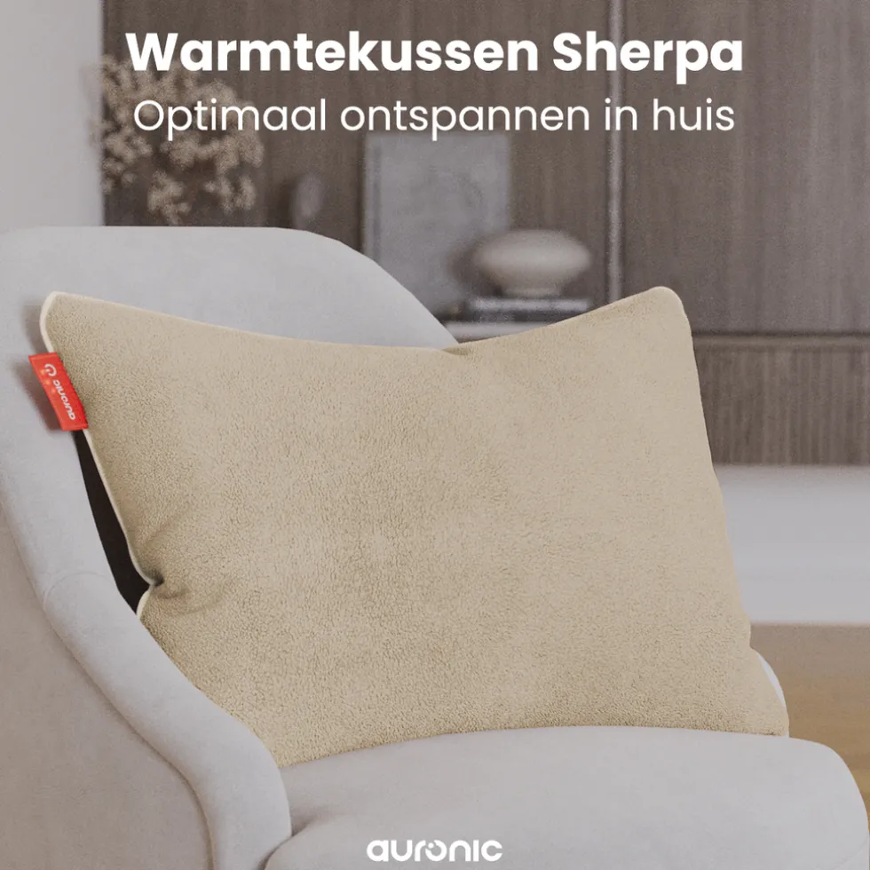 Auronic Sherpa Fleece Warmtekussen 45x60cm