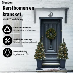 Black Box Trees Kunstkerstboomjes en krans set