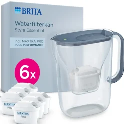 BRITA waterfilterkan Style Essential Blauw (2,4L) incl. 6x MAXTRA PRO filters