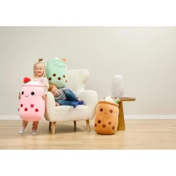 Bubble Tea Pink Snuggle Shape Knuffel