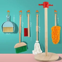Buxibo Kinder Schoonmaak Set Houten Huishoudelijke Gereedschap Montessori