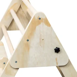 Buxibo XXL Opvouwbare Driehoek + Klimboog Montessori Houten Speelgym met Glijbaan