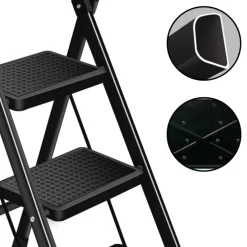 Buxibo Keukentrapje Vouwladder 3 Staps Keukenopstapje Opvouwbare ladderkruk