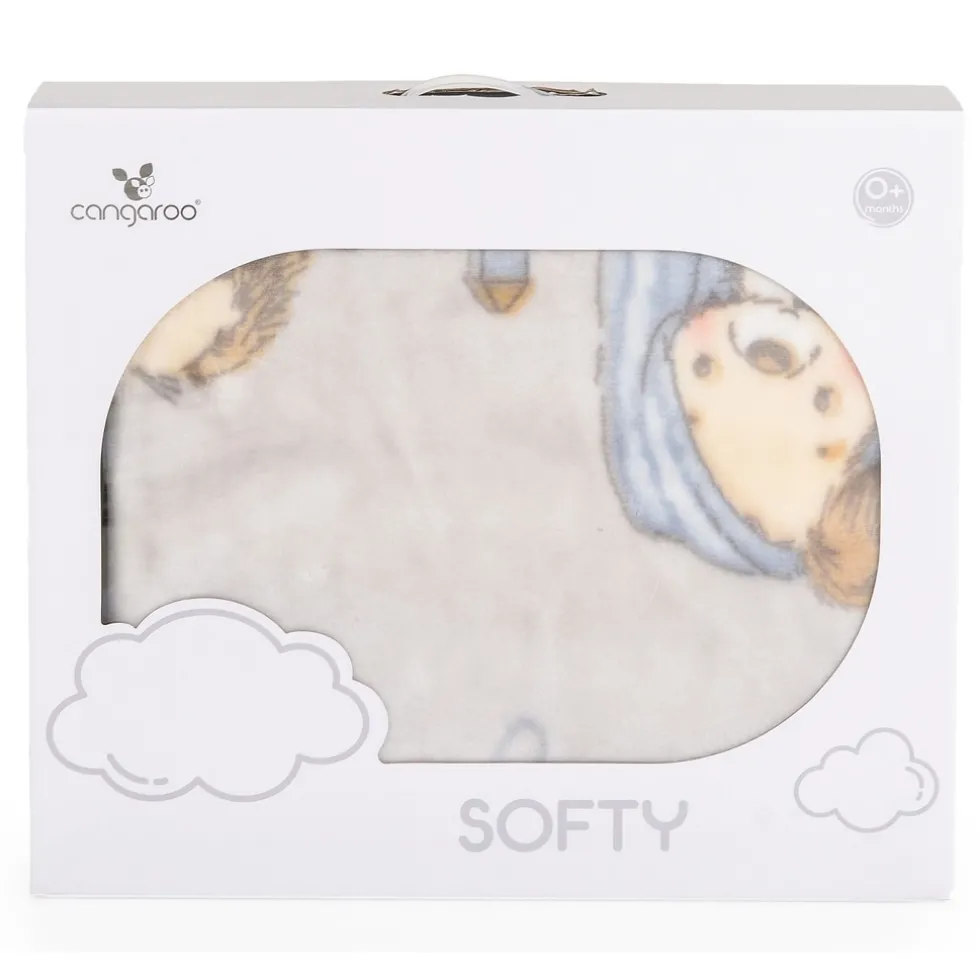 Cangaroo Softy Lovely Day Grey 110 x 140 cm Ledikantdeken