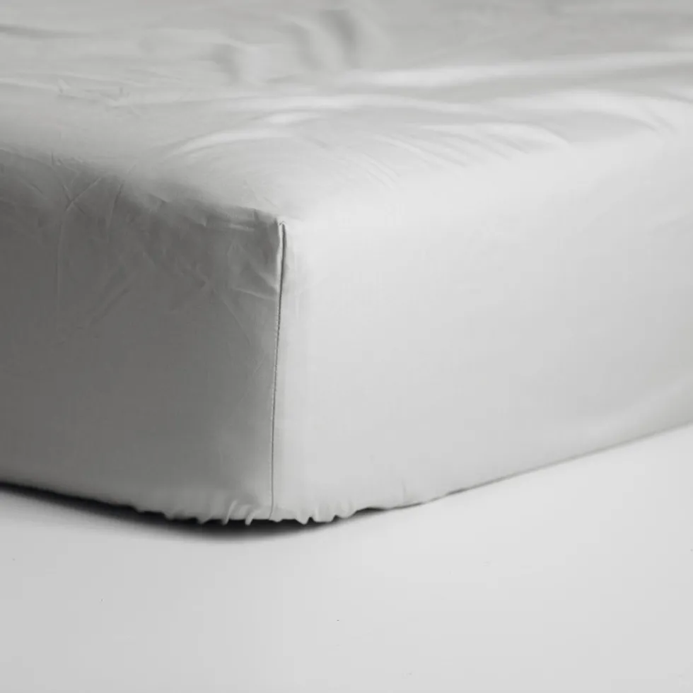 Cinderella Hoeslaken Basic Katoen 30cm Hoekhoogte - light grey 90x210cm