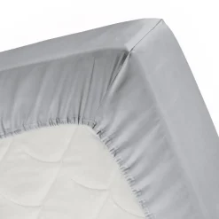 Cinderella Hoeslaken Basic Katoen 40cm Hoekhoogte - light grey 180x210cm