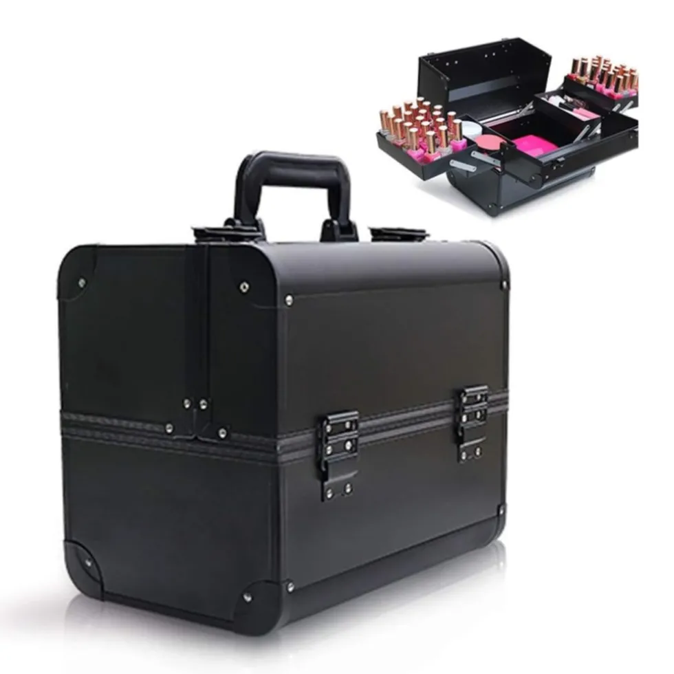 Confibel Opvouwbare Cosmetica Koffer 5 Opbergvakken Beauty Case