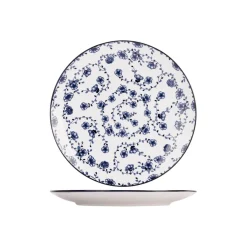 Cosy & Trendy 4 Stuks Flor Azul Dinerborden Porselein
