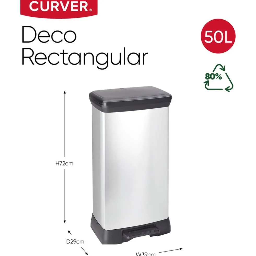 Curver Decobin Prullenbak 50L