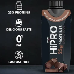 DANONE HiPRO Chocolade Proteïneshake Voordeelverpakking 8 x 330ml
