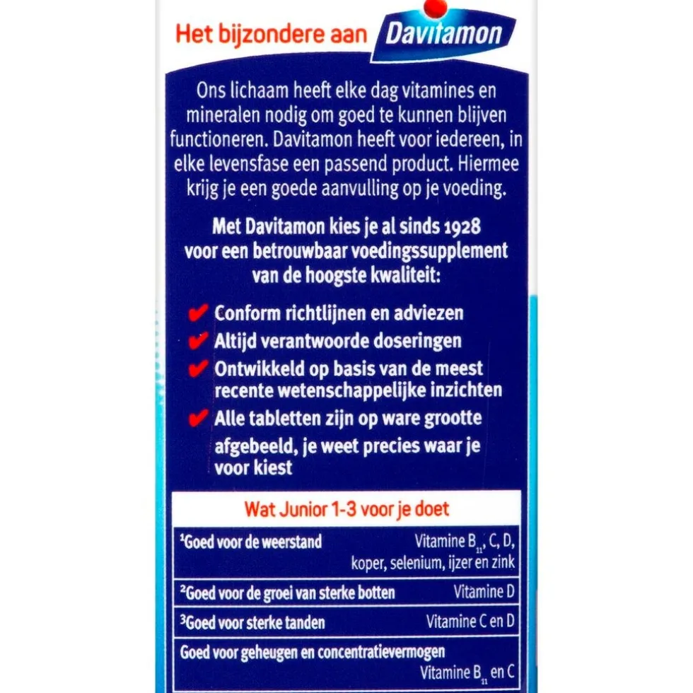 Davitamon Junior 1-3 Aardbei Smelttabletten