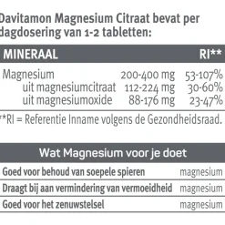 Davitamon Magnesiumcitraat + Magnesiumoxide Tabletten