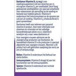 Davitamon Vitamine D3 75mcg Smelttabletten