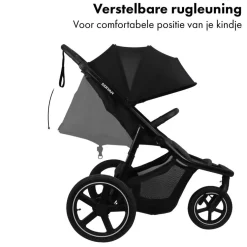 Deryan Luxe Bolt hardloop kinderwagen inclusief muggennet en pomp