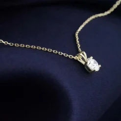 Di Lusso 14K Gouden Collier met hanger – 0.25 ct Lab Grown Diamant
