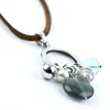 Di Lusso Suèdine collier met zilveren hanger