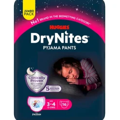DryNites Girls 3-4 Jaar Pyjamabroekjes