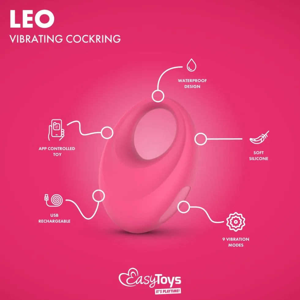 EasyConnect Vibrerende Cockring Leo Bediening met App