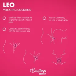 EasyConnect Vibrerende Cockring Leo Bediening met App
