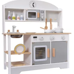 Eco Toys Grijs Moderne Houten Kinderkeuken
