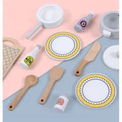 Eco Toys Grijs Moderne Houten Kinderkeuken