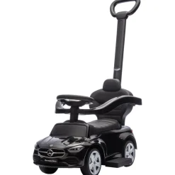 Eco Toys Zwart Mercedes Benz Loopauto met Duwstang