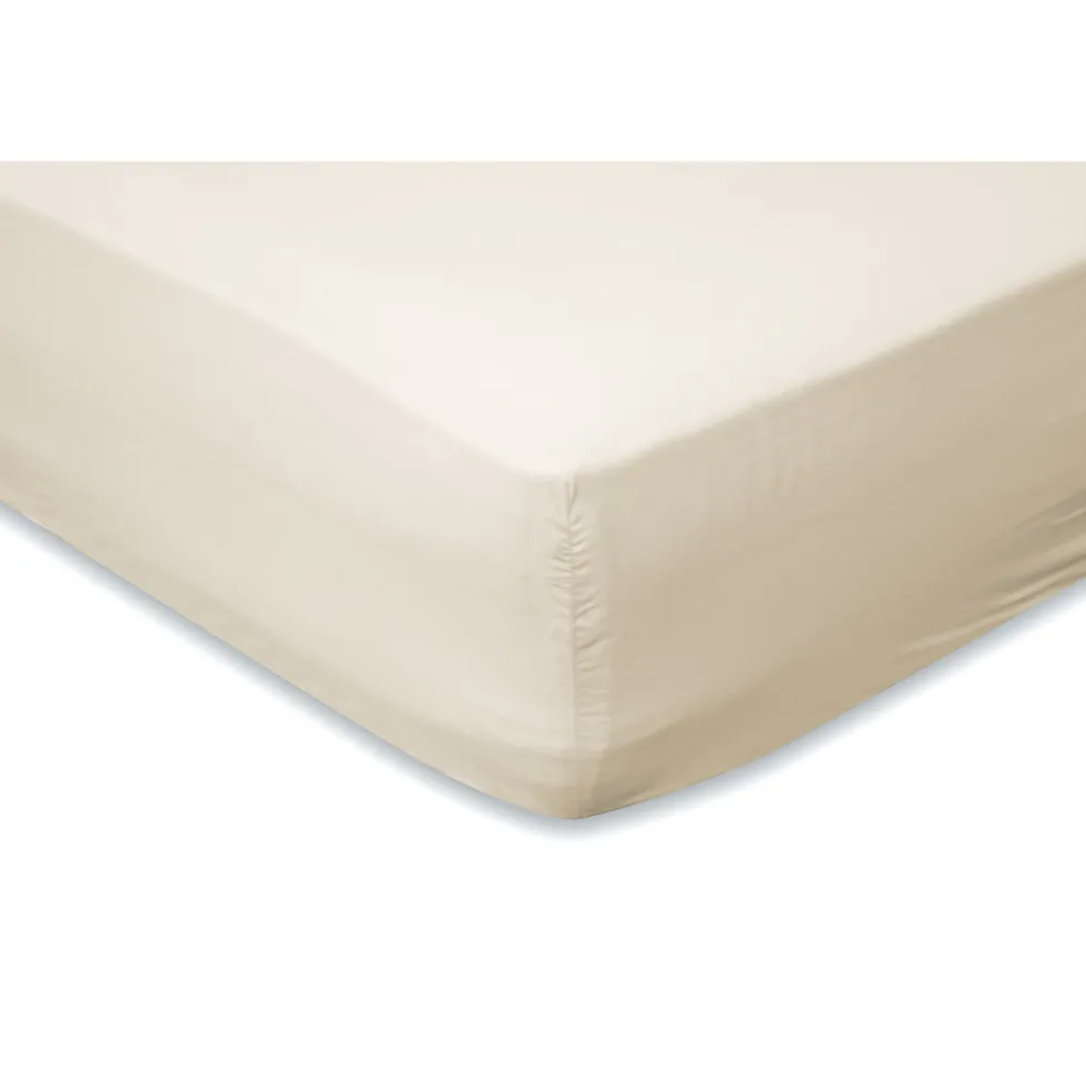 Elegance Hoeslaken Katoen Perkal 35cm Hoekhoogte - ivoor 90x200cm