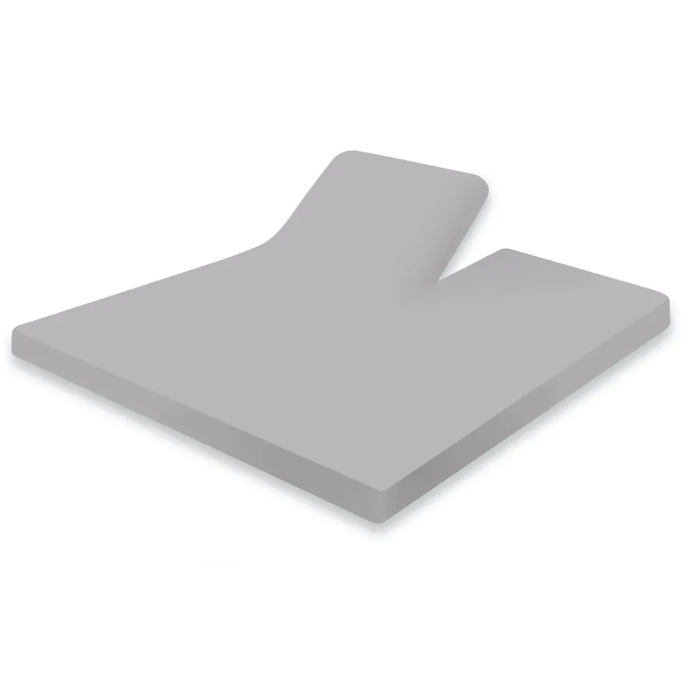 Elegance Splittopper Hoeslaken Jersey Katoen Stretch - licht grijs 160x200cm