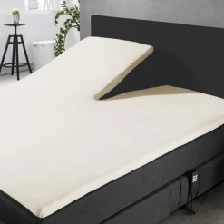 Elegance Splittopper Hoeslaken Perkal Katoen - ivoor 180x210/220cm