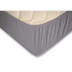 Elegance Topper Hoeslaken Jersey Katoen Stretch - licht grijs 90x210/220 - 100x200cm