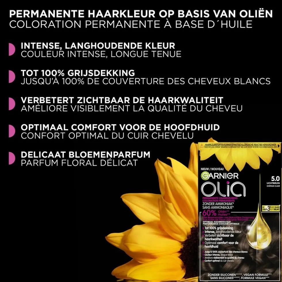 Garnier Olia 5.0 Lichtbruin Permanente Haarkleuring