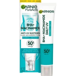 Garnier PureActive BHA+ Niacinamide SPF50+ Anti-Imperfections Fluid