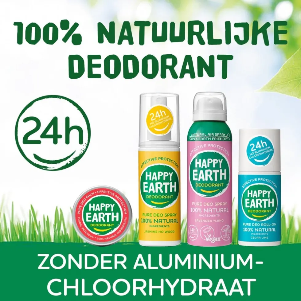 Happy Earth 100% Natural Jasmine Ho Wood Deodorant Roller