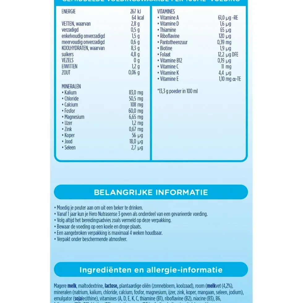 Hero 12+M Nutrasense Classic 3 Opvolgmelk