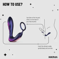 Hueman Black Hole Anaal Vibrator Met Cockring