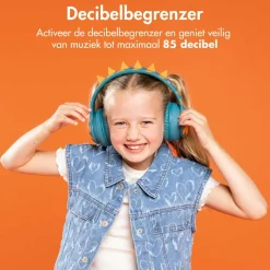 imoshion Draadloze Bluetooth Kinder Koptelefoon met Dino Spikes