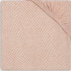 Jollein Jersey Snake Pale Pink 75 x 95 cm Boxmatras Hoeslaken
