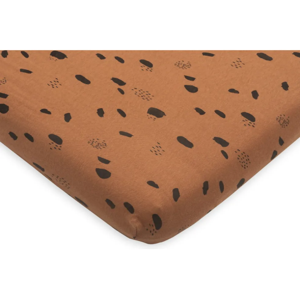 Jollein Jersey Spot Caramel 75 x 95 cm Boxmatras Hoeslaken