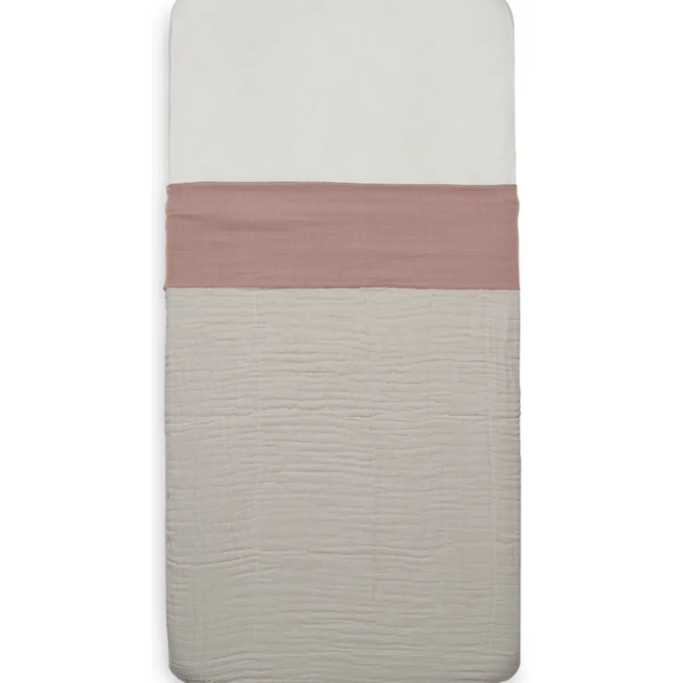 Jollein Wrinkled Cotton Rosewood 120 x 150 cm Ledikantlaken
