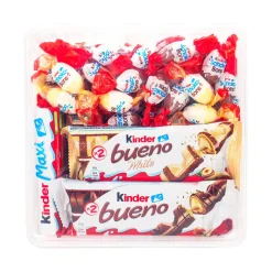 Kinder chocoladepakket: Kinder Bueno melk & wit, Maxi & Schokobons