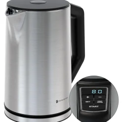 KitchenBrothers Dubbelwandige Waterkoker met Temperatuurregeling