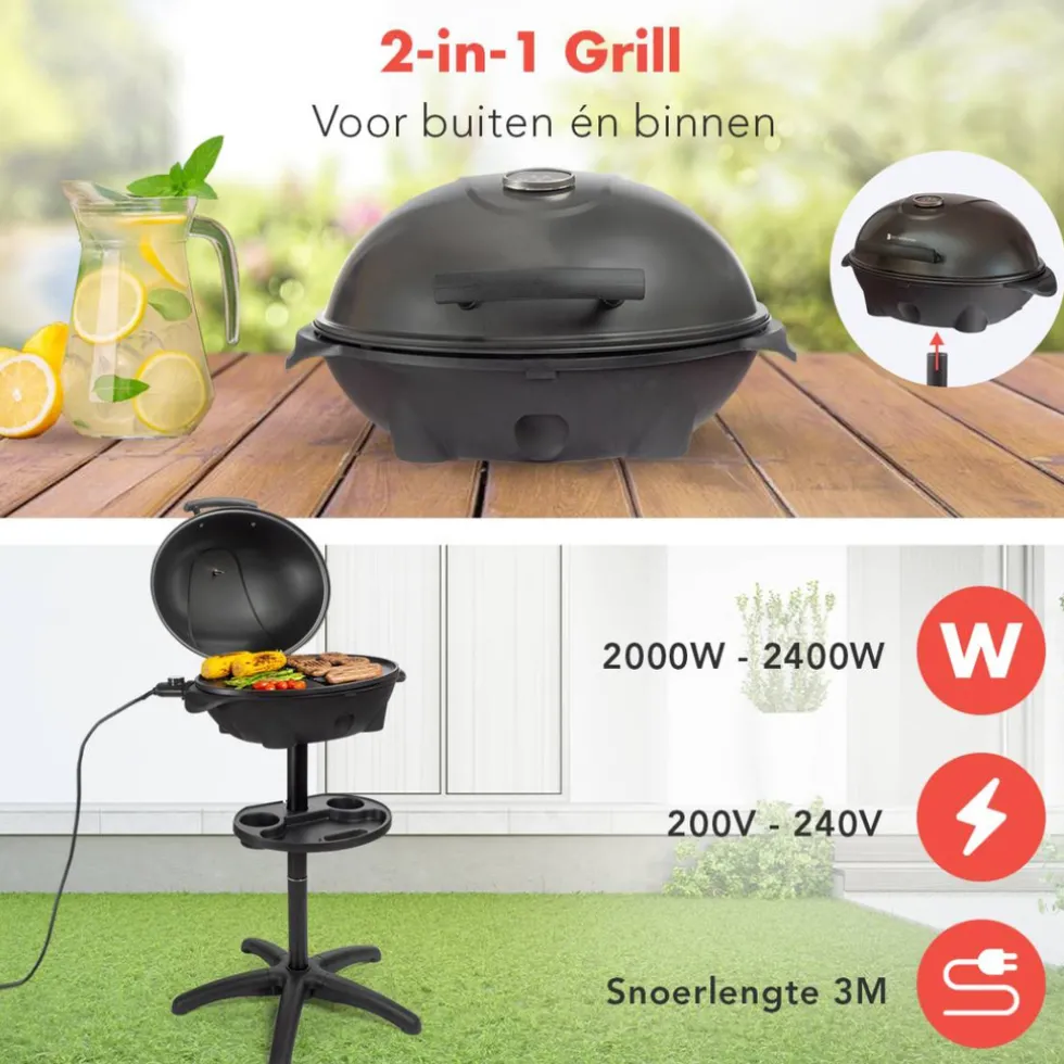 KitchenBrothers Opvouwbare Elektrische BBQ