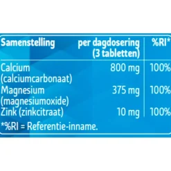 Kruidvat Calcium Magnesium Zink Tabletten