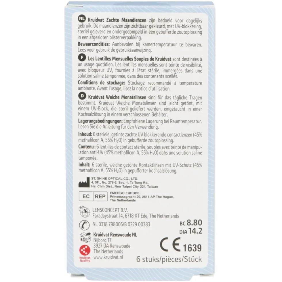 Kruidvat Opticare -1.75 Zachte Maandlenzen