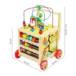 Kruzzel Houten loopwagen looptrainer geschikt vanaf 12 maanden leerzaam babyspeelgoed